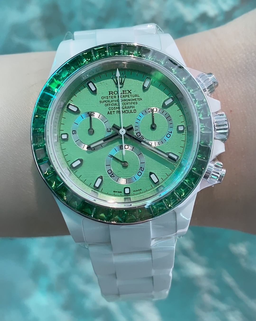 Rolex Daytona AET Remould GREEN GEMSTONE CERAMIC (Retail: US$75,900) | WORLDTIMER